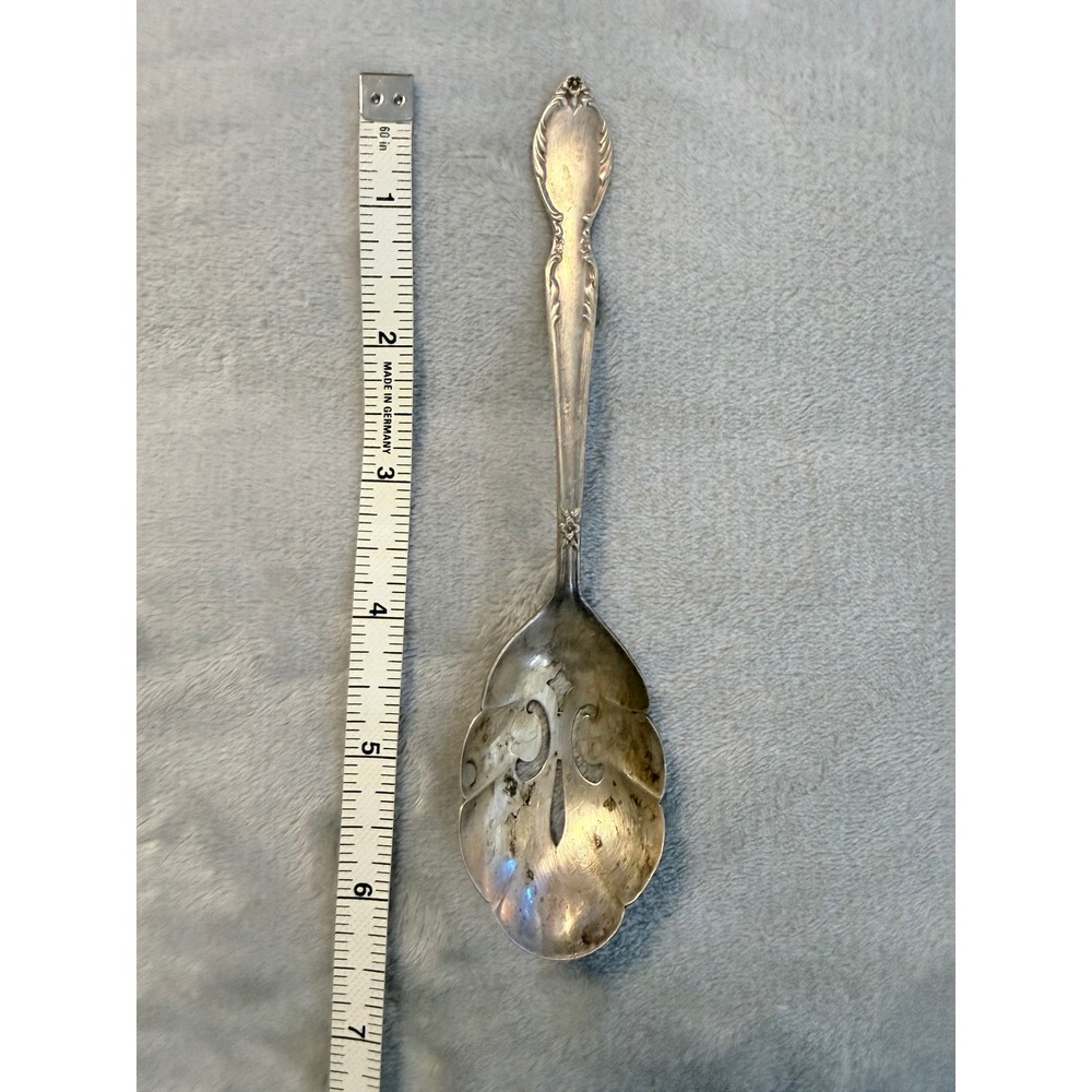 Antique Original Rogers‎ Extra Plate Silverplate Pierced Tomato Server 6.75" - Picture 8 of 9